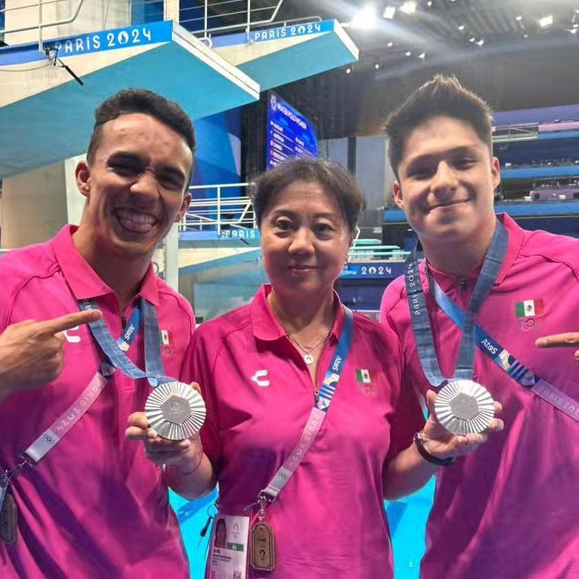 Ma Jin entrenó a Osmar Olvera y Juan Manuel Celaya, ganadores de plata olímpica en París 2024. (Foto: Instagram @meme_celaya)