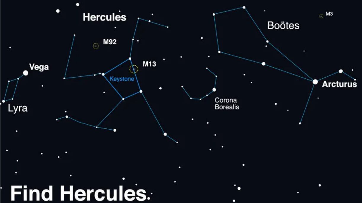 La explosión estelar ocurrirá entre las constelaciones de Bootes y Hércules. (NASA)