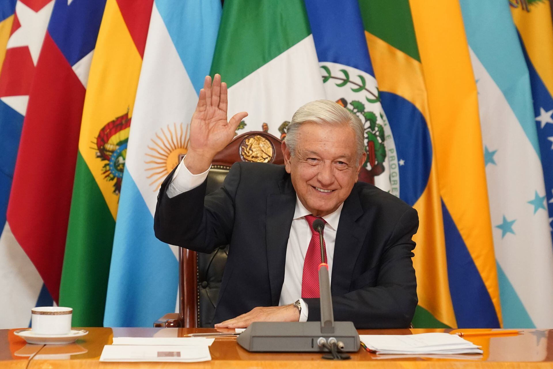 Andrés Manuel López Obrador durante la VII Cumbre de la Comunidad de Estados Latinoamericanos y Caribeños.
