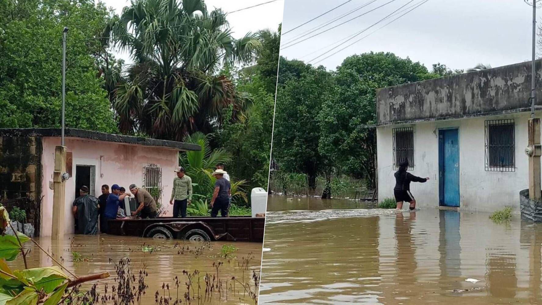 Inundaciones en Campeche.