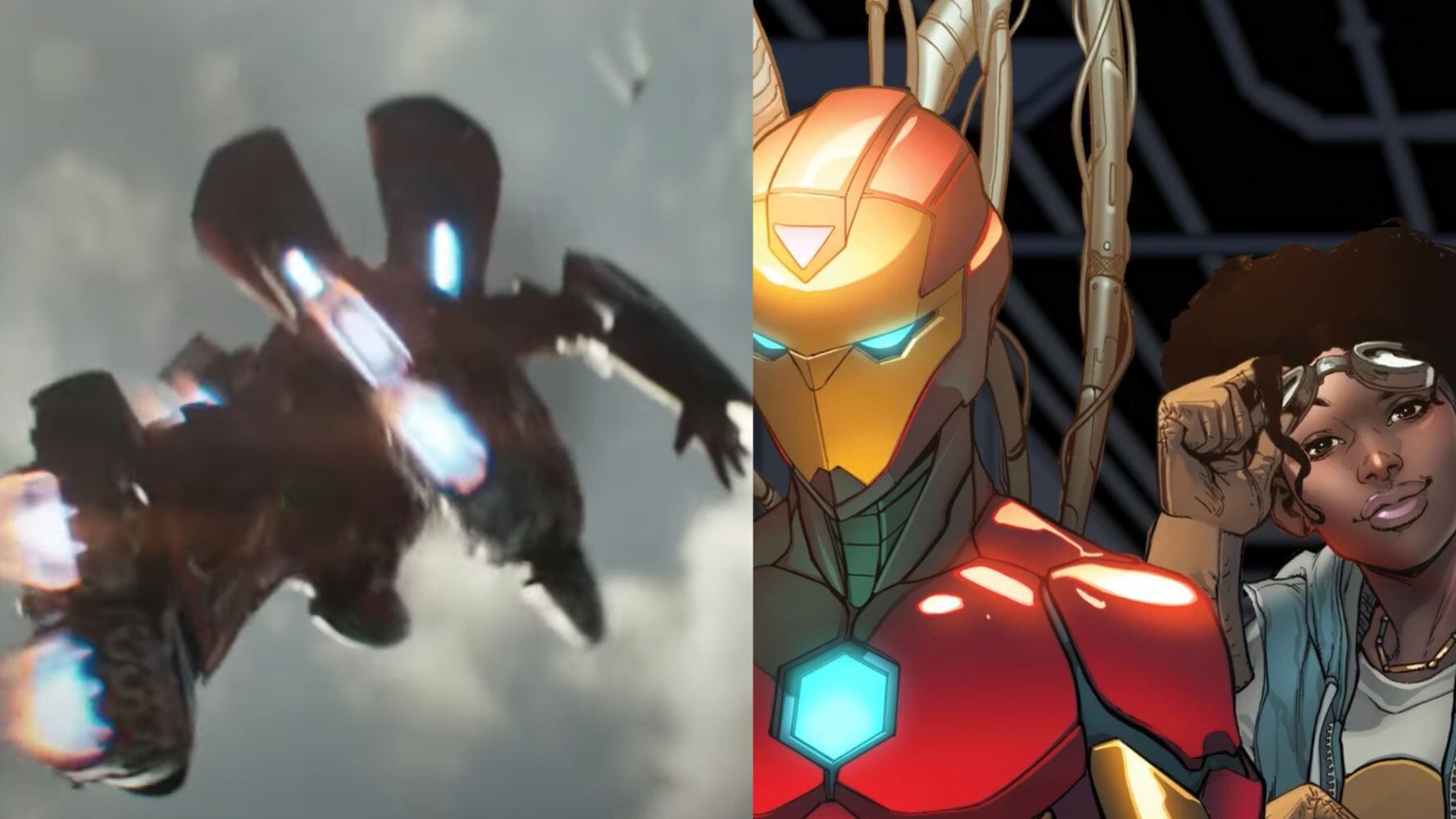 El manto de ‘Iron Man‘ pasará al personaje de Riri Williams en ‘Black Panther: Wakanda Forever‘. ((Foto: Youtube / @Marvel Latinoamérica Oficial / Instagram / @marvel)