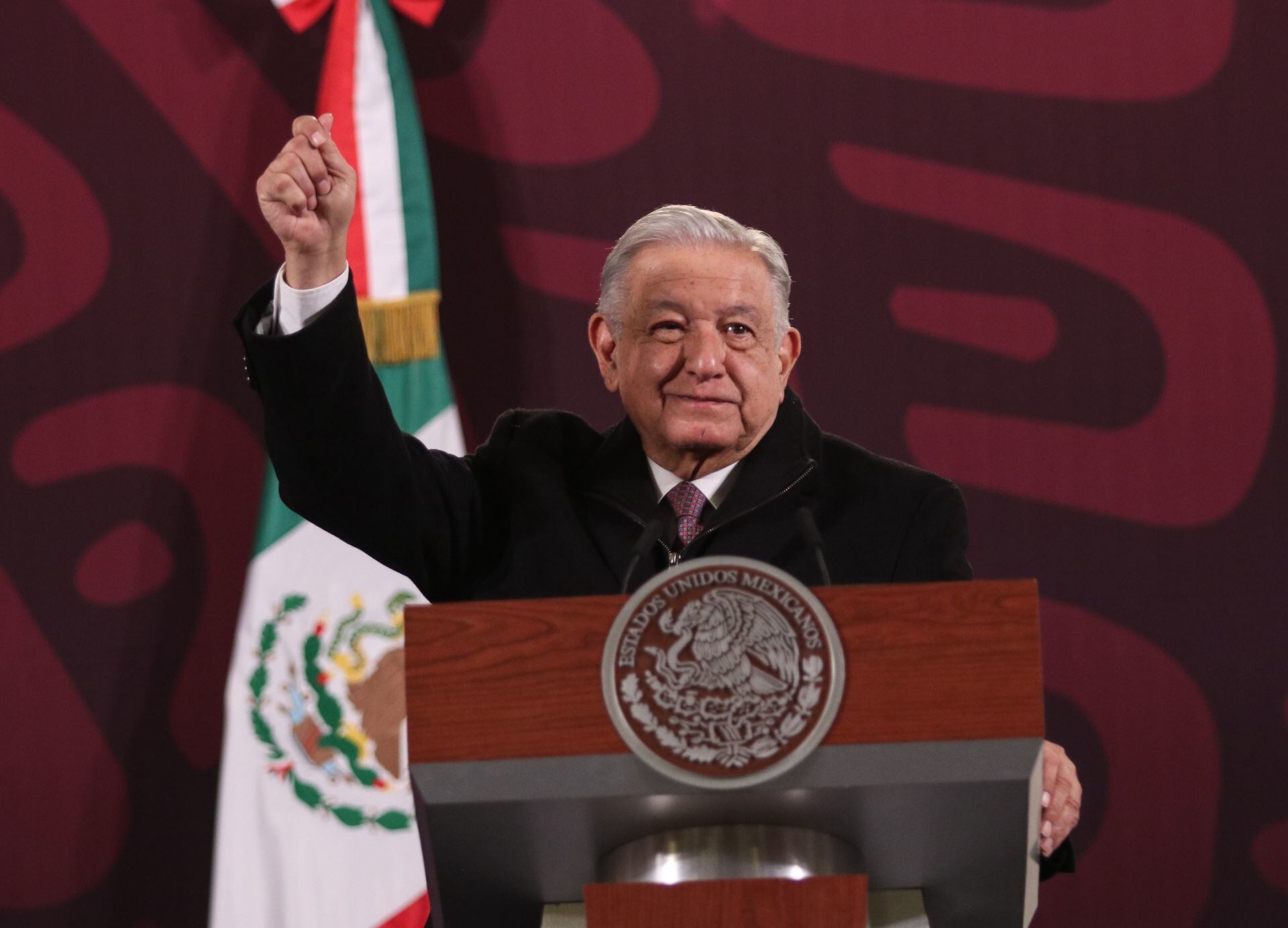 Andrés Manuel López Obrador, presidente de México  durante conferencia de prensa.