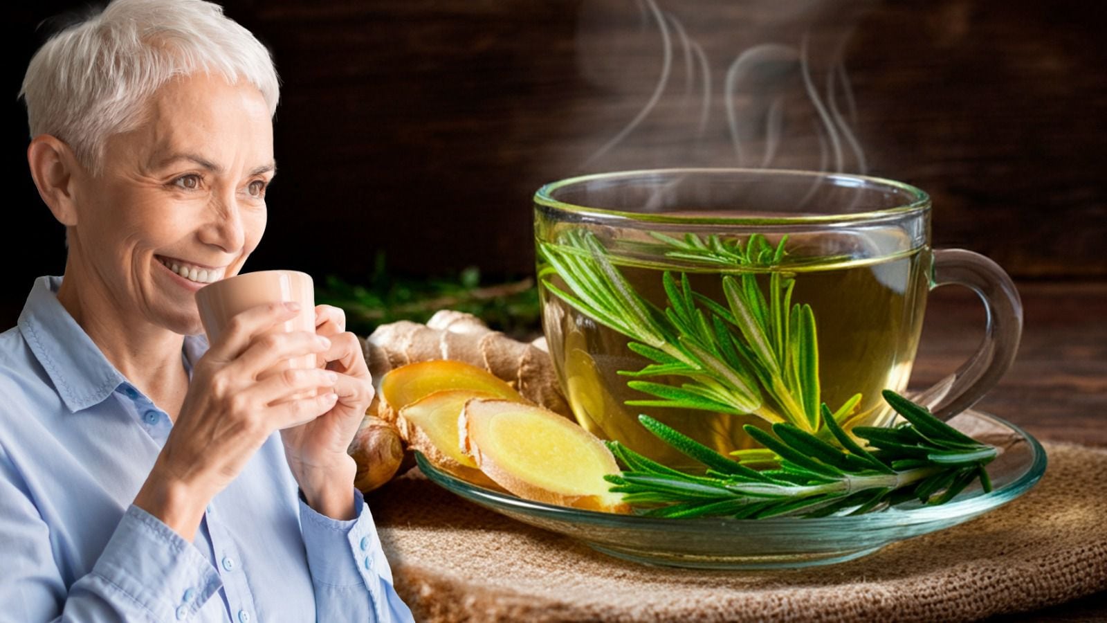 El té de romero con jengibre y canela se suele utilizar para promover una vida más saludable, a causa de los componentes con los que cuentan ambos ingredientes. (Foto: Especial El Financiero/ IA)