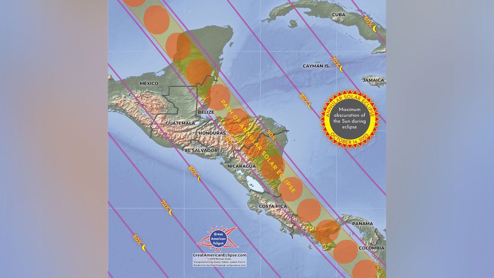 El sureste de México, en particular Campeche y Yucatán, tendrán mayor visibilidad del eclipse solar 2023.