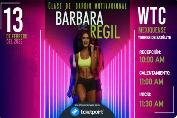 Bárbara de Regil da clases de 'cardio motivacionales'. (Foto: Captura Ticketpoint)