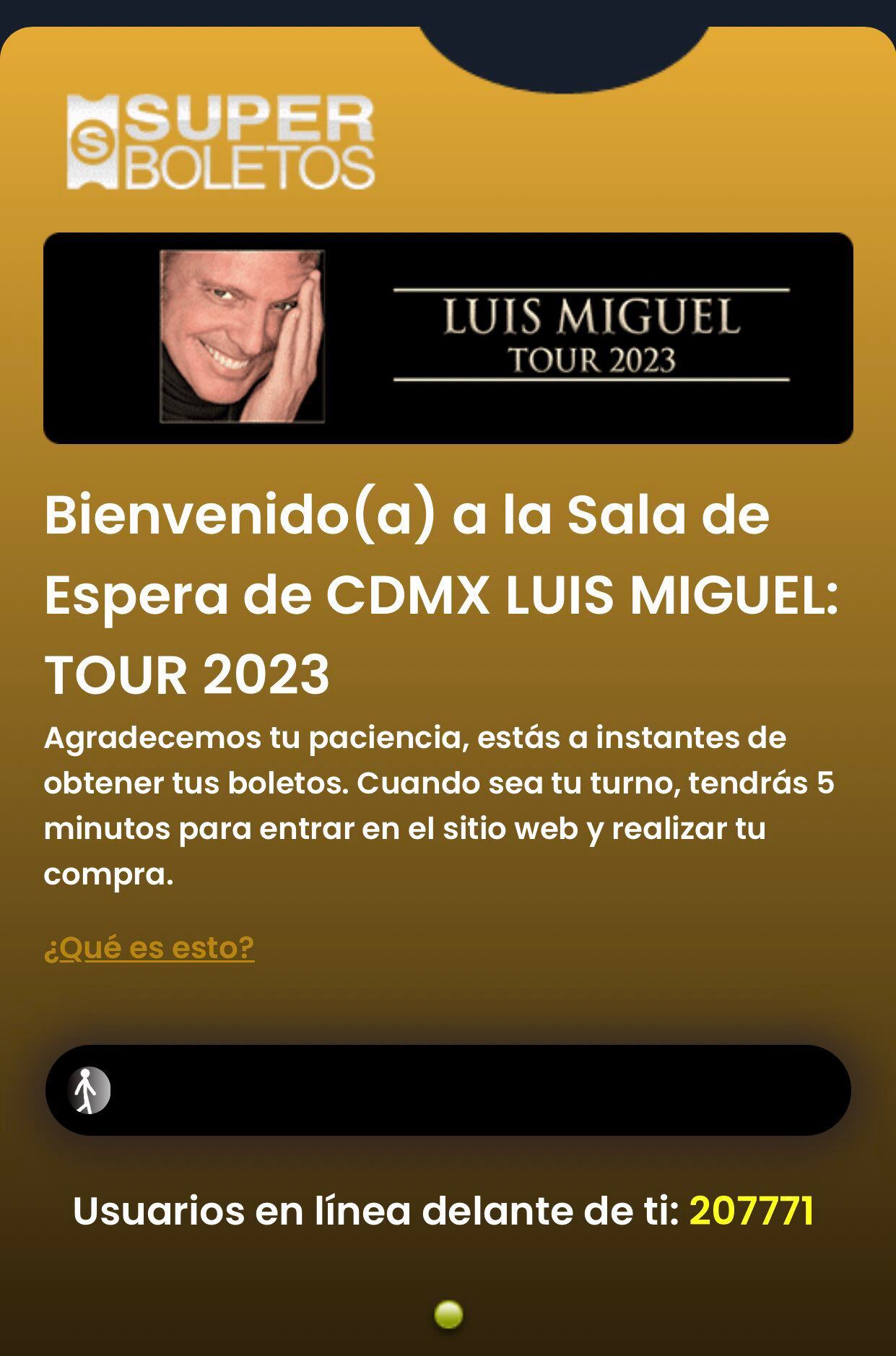 Más de 200 mil personas quieren ver el tour 2023 de Luis Miguel. (Foto: Twitter @_nancyesme)