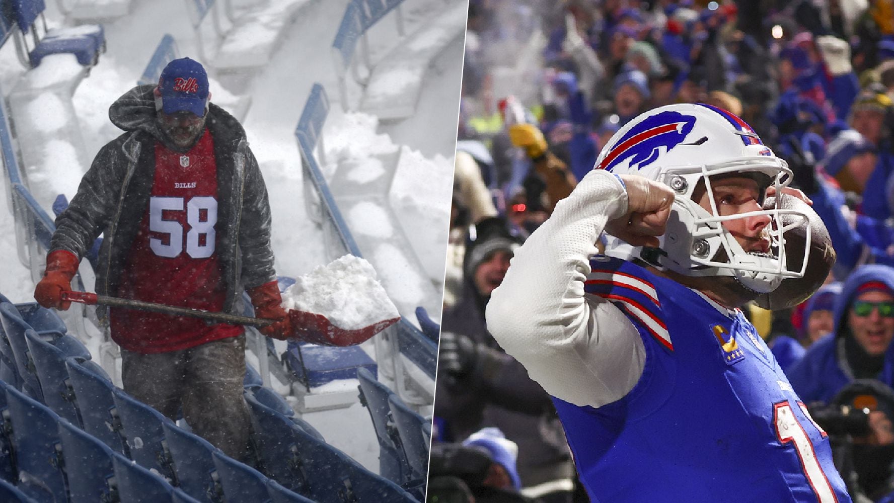 (VIDEO) Así fue el juego de los Bills: Con nieve al aire y asientos perdidos por tormenta invernal