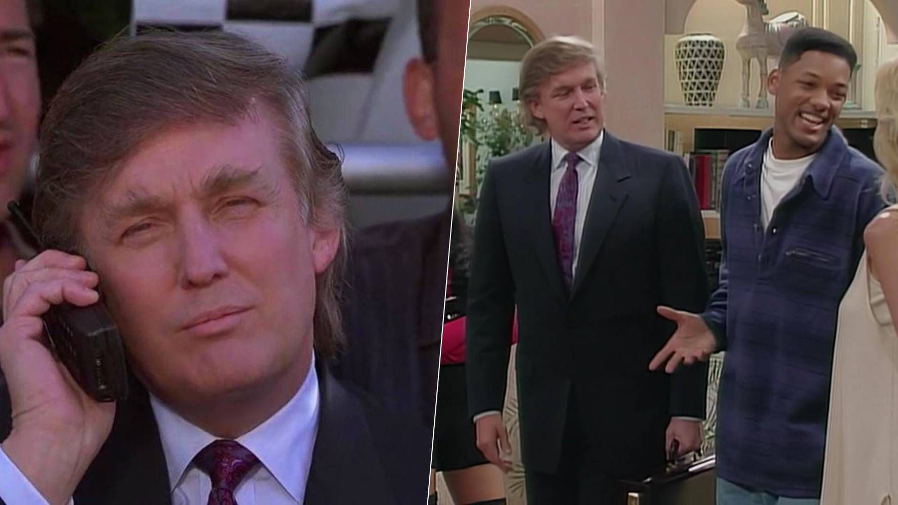 Donald Trump participó en cintas como 'Pequeños traviesos' y en series como 'El príncipe del rap'. (Foto: IMDb).