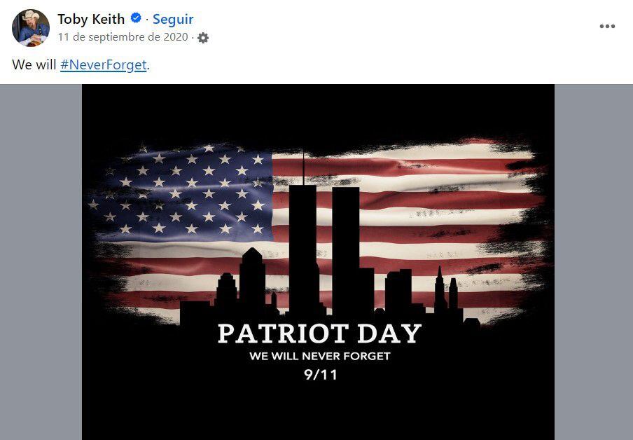 Toby Keith hablaba con frecuencia del 11 de septiembre.