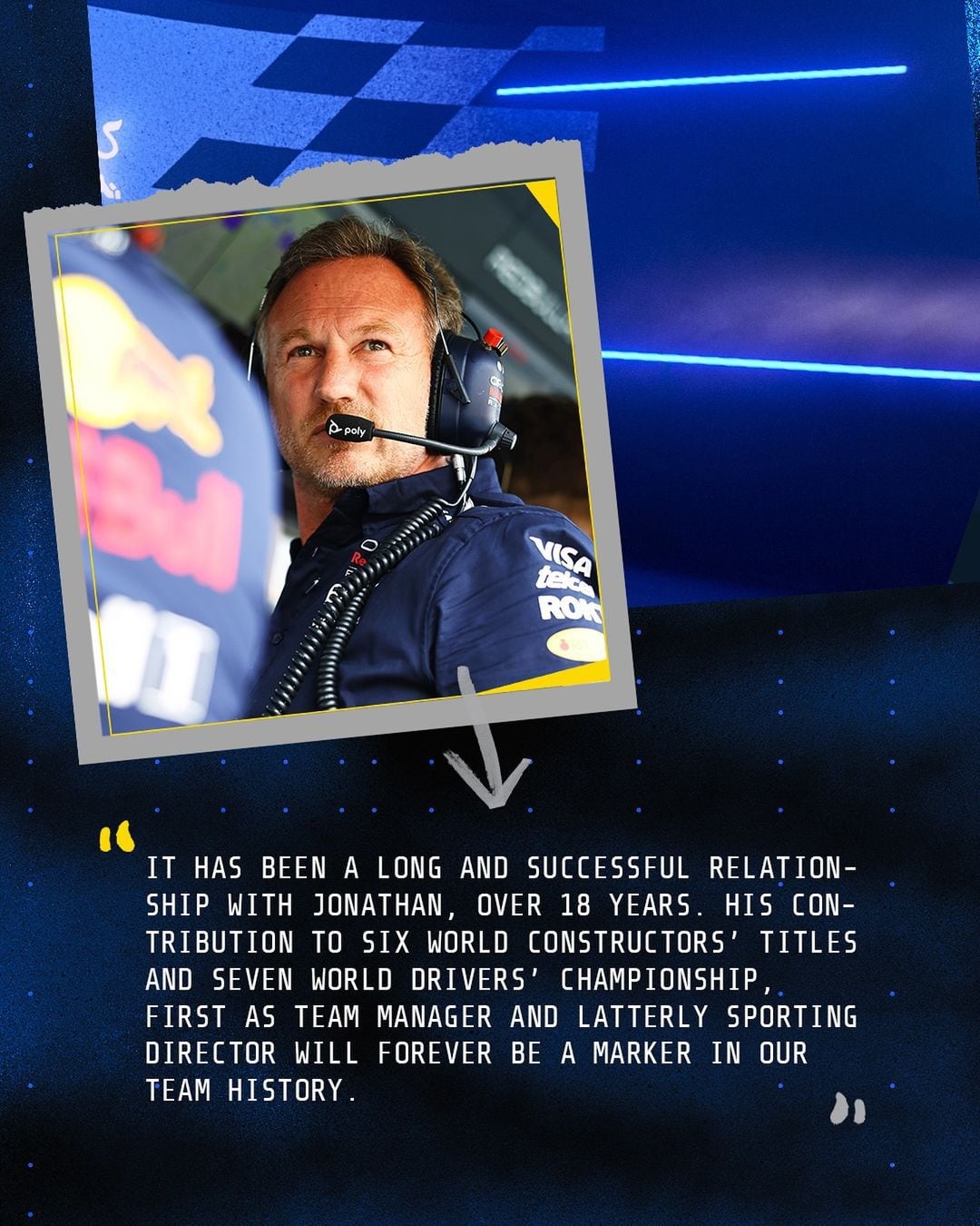 Palabras de Christian Horner tras el anuncio de la salida de Jonathan Wheatley. (Foto: Instagram @redbullracing)