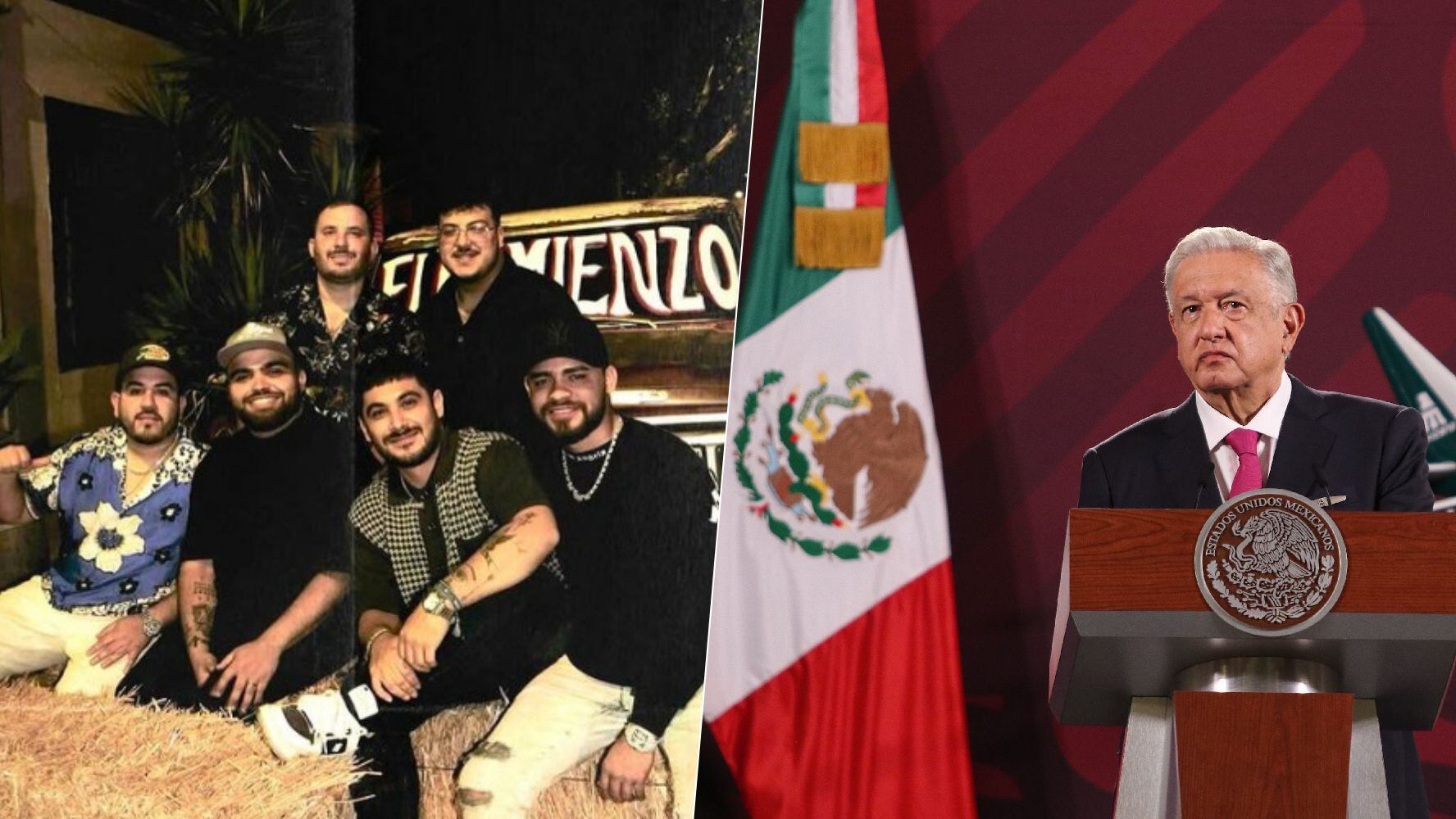 Grupo Frontera le agradeció a AMLO su recomendación al sonar en sus conferencias mañaneras. (Foto: Instagram @grupofrontera / Cuartoscuro)