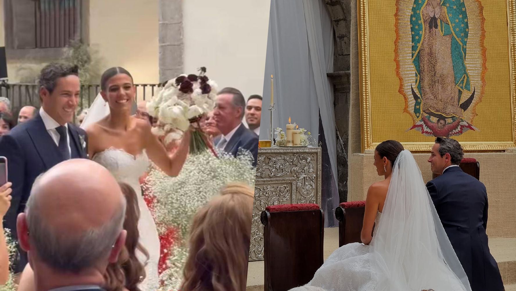 Antes de la fiesta, fue la ceremonia religiosa de la boda entre Johanna Elías Slim y Arturo Maldonado. (Foto: Instagram @alecapetilloga)