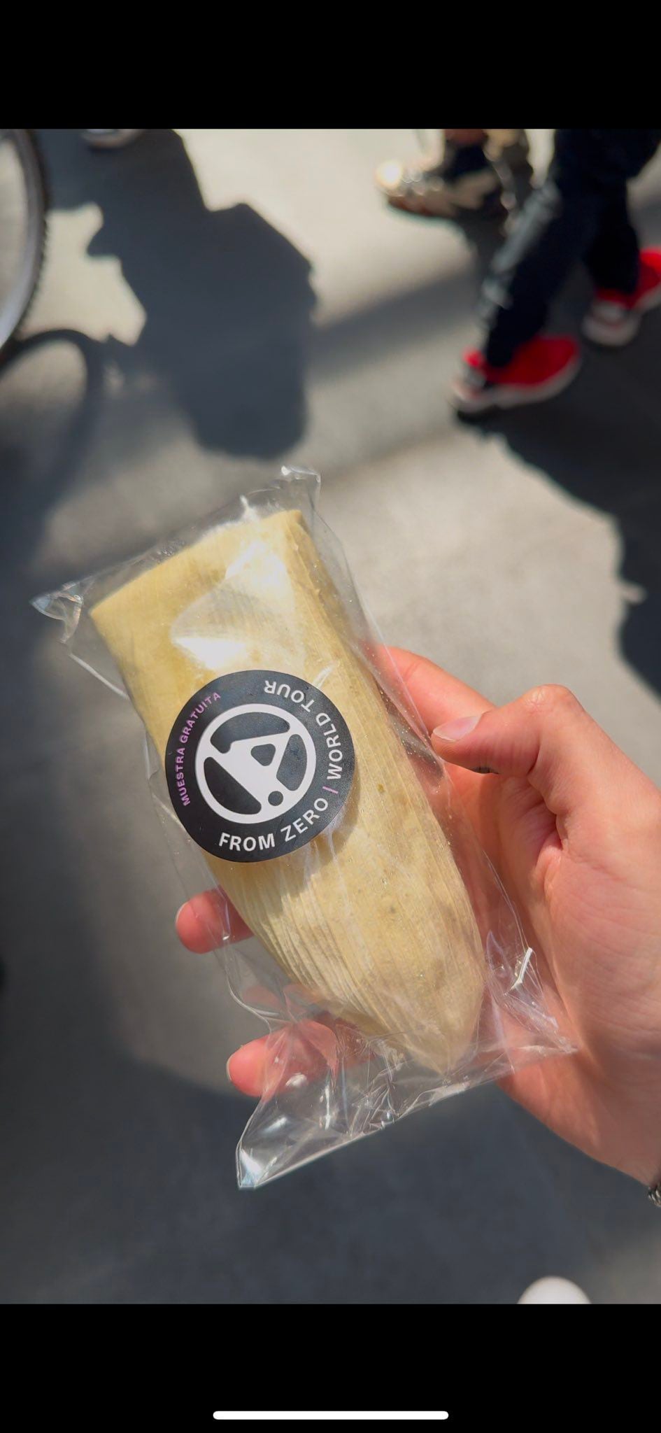 Los tamales de Linkin Park venían dentro de una bolsa con el logo de la banda. (Foto: @juansacero)