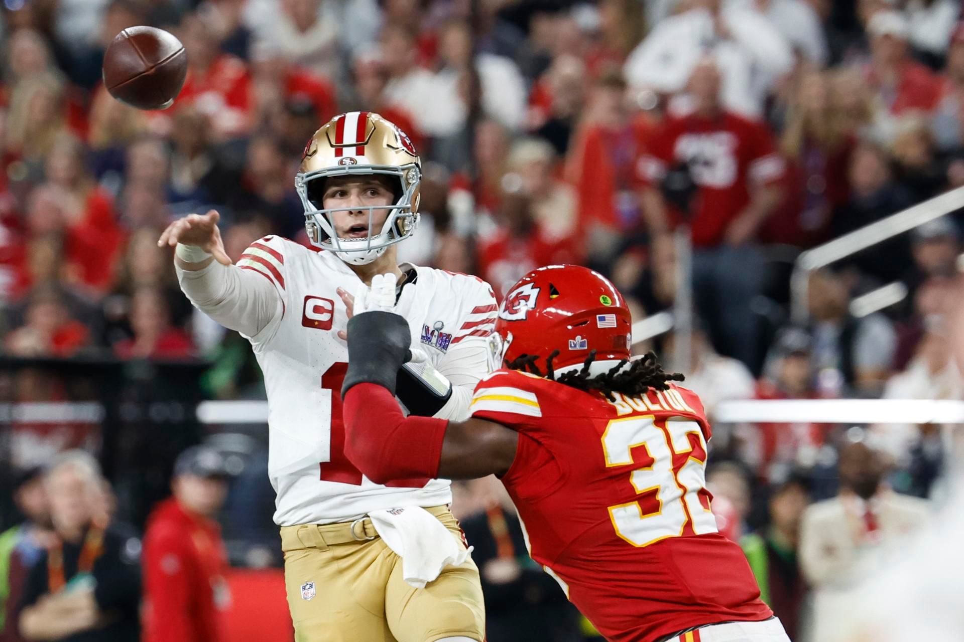 Kansas City Chiefs enfrentó a los San Francisco 49ers por el bicampeonato en el Super Bowl 2024. (Foto: EFE).