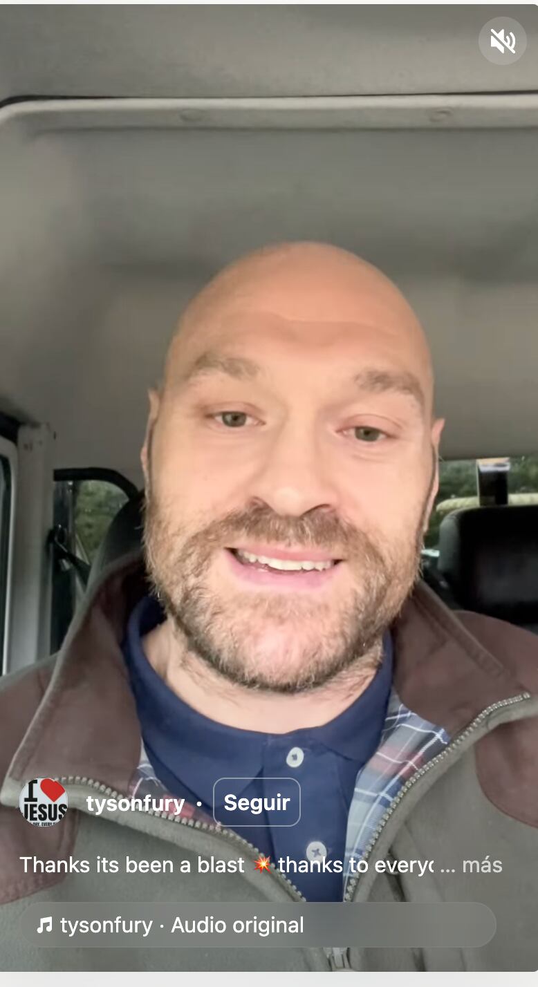 Tyson Fury anunció su retiro después de perder su último combate ante Oleksandr Usyk. (Foto: Instagram @tysonfuruy)