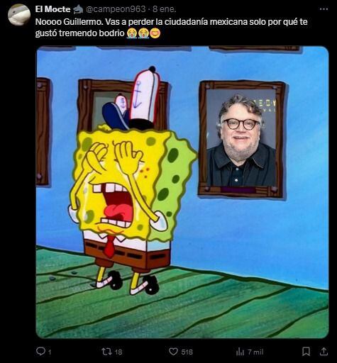 Los memes que dejó la polémica de Guillermo del Toro por sus comentarios sobre la película 'Emilia Pérez'. (Foto: Captura de pantalla)