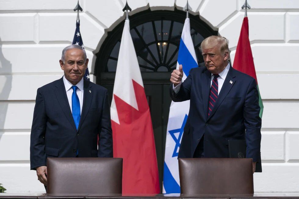 El presidente de Estados Unidos, Donald Trump y el primer ministro israelí, Benjamin Netanyahu se reunieron el martes para hablar sobre la tregua temporal con Hamás.