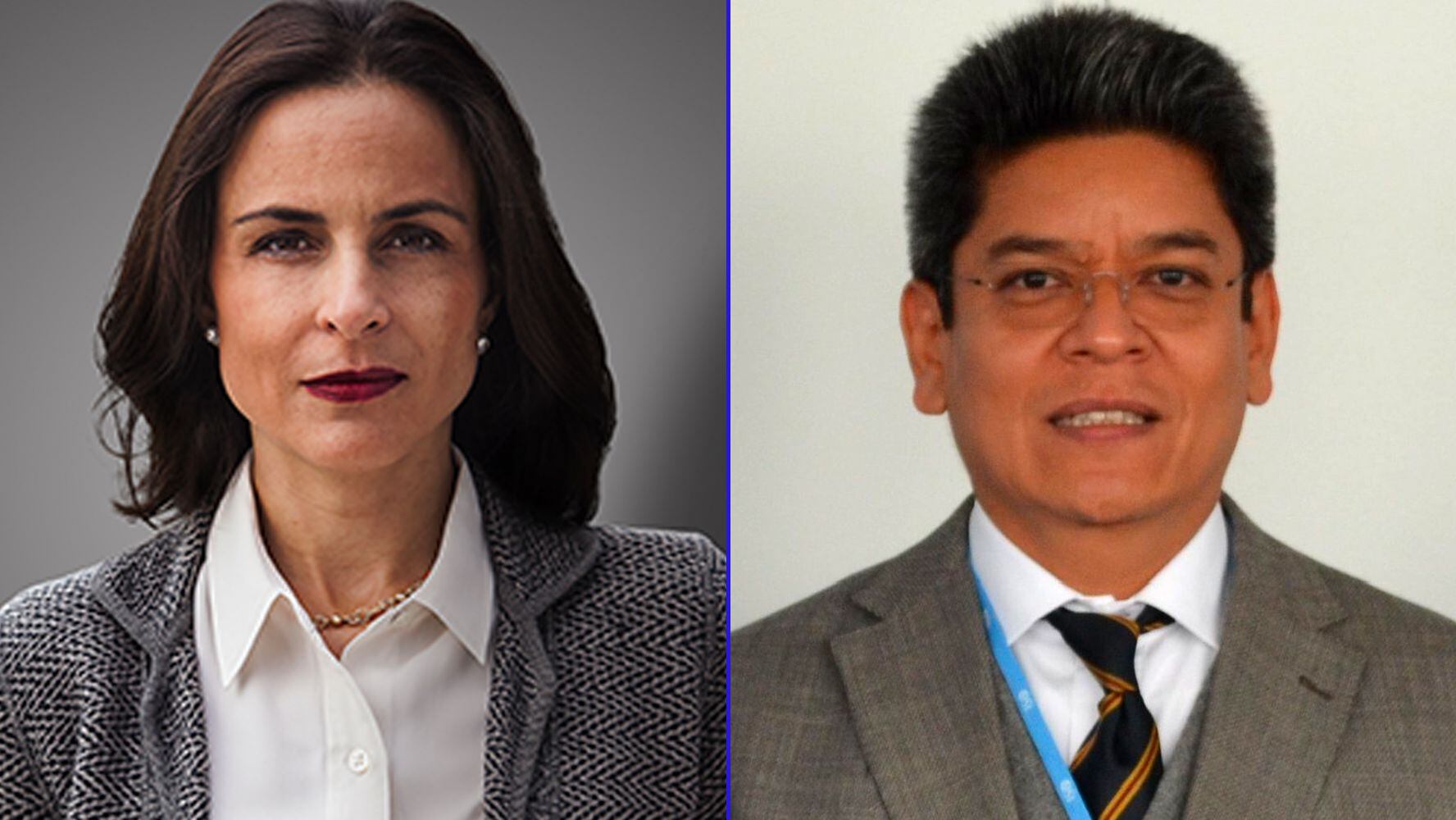 Alejandra Palacios,  presidenta de la Comisión Federal de Competencia Económica (Cofece), y Adolfo Cuevas presidente del Instituto Federal de Telecomunicaciones (IFT).