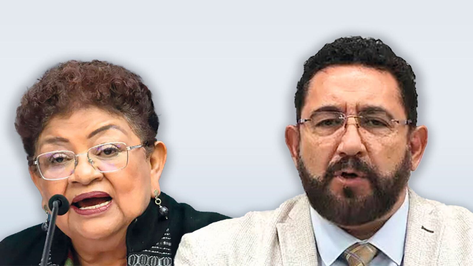 Ernestina Godoy, exfiscal de la CDMX, y Ulises Lara, actual fiscal de esa institución.
