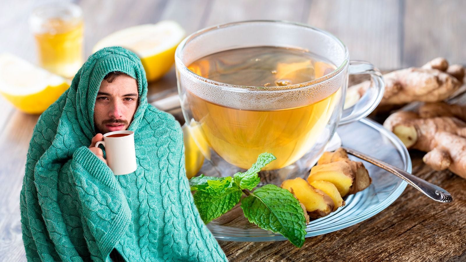 Hay varios tés que se promueven como remedio contra los malestares por el resfriado. (Fotoarte: Especial | El Financiero)