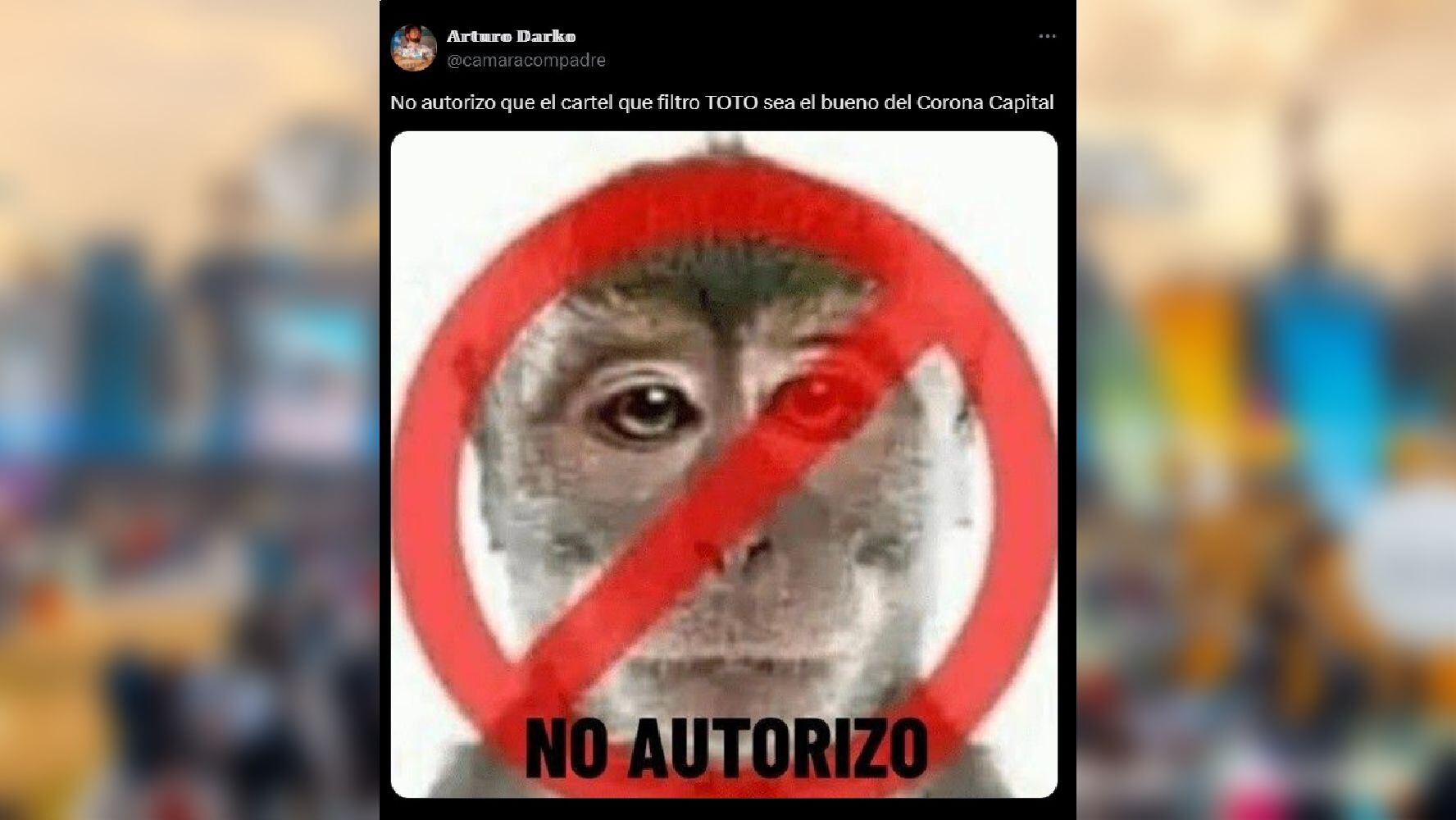 Memes sobre la filtración del cartel que hizo TOTO del Corona Capital 2024. (Foto: Redes sociales)
