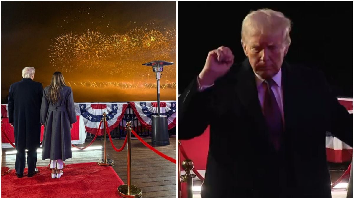 (VIDEOS) Donald Trump celebra su regreso al poder con ‘bailecito’ y fuegos artificiales