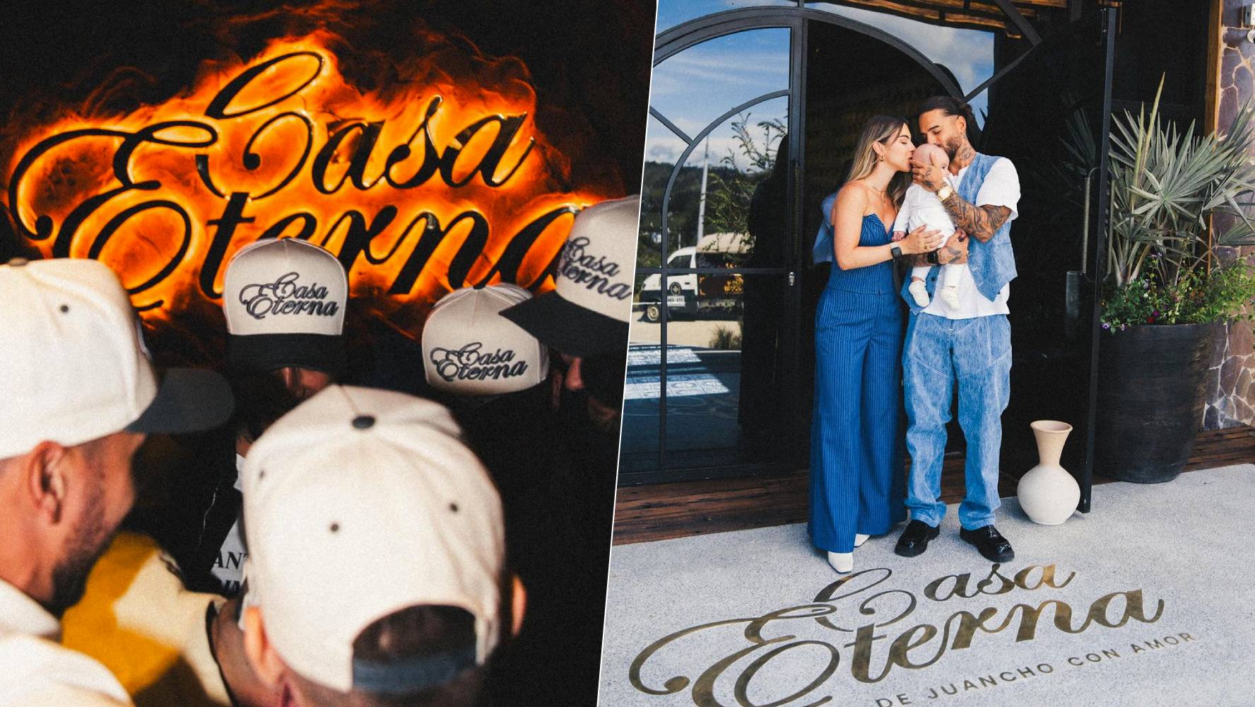 Maluma abrió las puertas de su nuevo restaurante Casa eterna junto a su esposa e hija. (Foto: Instagram @maluma).