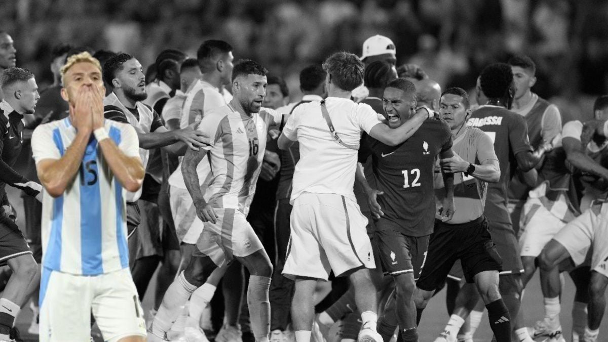 ¿Y el espíritu olímpico? Así fue la pelea campal en el Francia vs. Argentina en París 2024