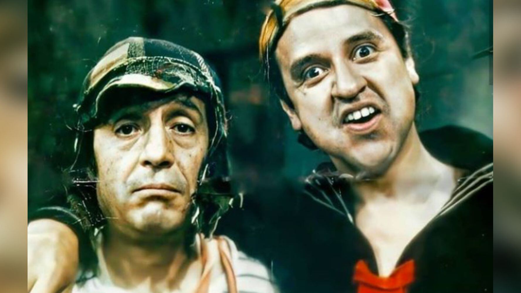 Roberto Gómez Bolaños en su papel de El Chavo del 8 y Carlos Villagrán como 'Kiko'. (Foto: Instagram @carlos_kiko1)