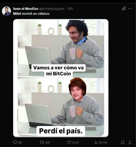 Estos son los memes que dejaron las publicaciones de Javier Milei. (Foto: Captura de pantalla)