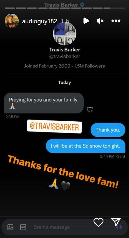 Travis Barker contactó a Brian Szasz tras la desaparición de Hamish Harding. (Foto: Instagram @audioguy182)