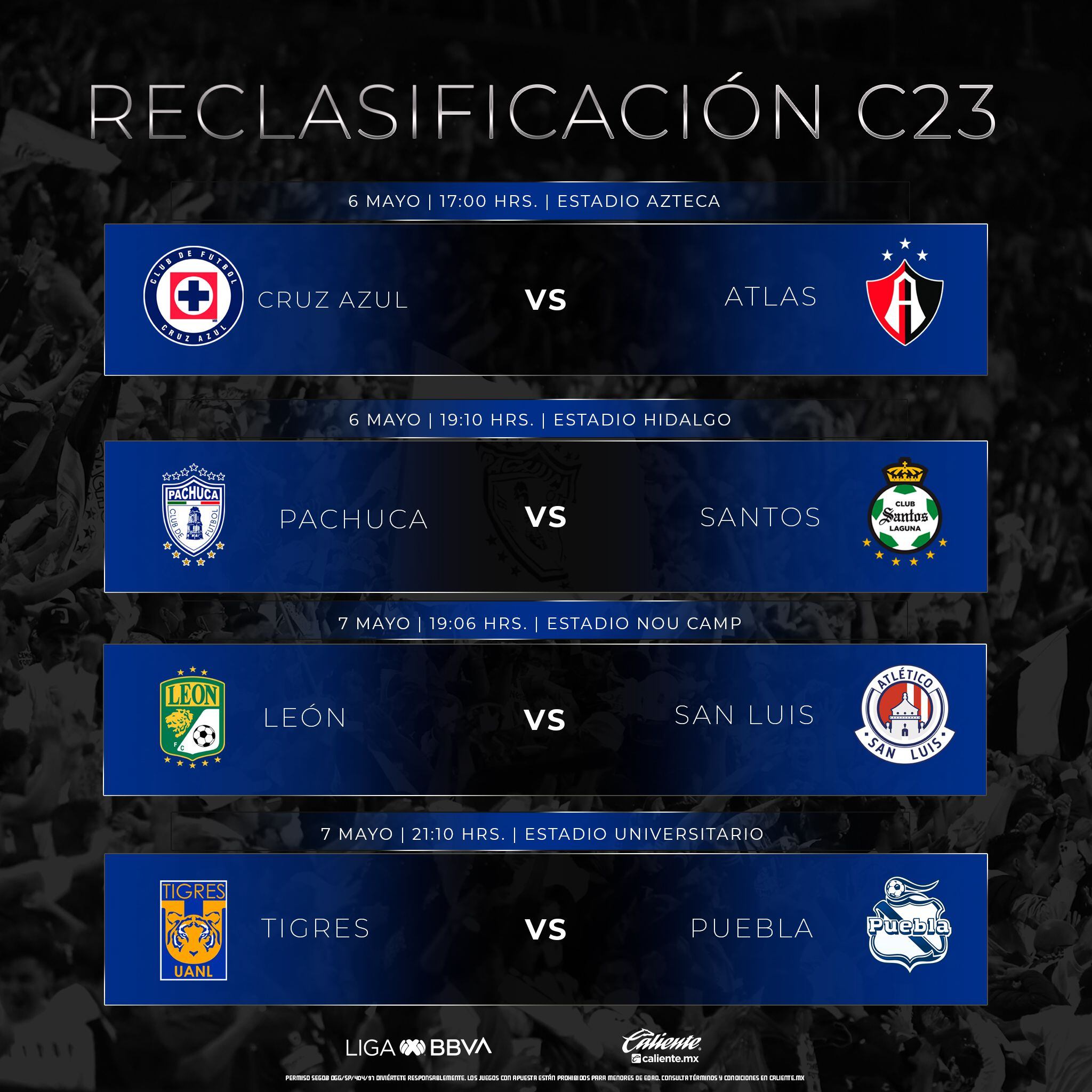 Cruces de la Liga MX para la ronda de repechaje en el Clausura 2023.