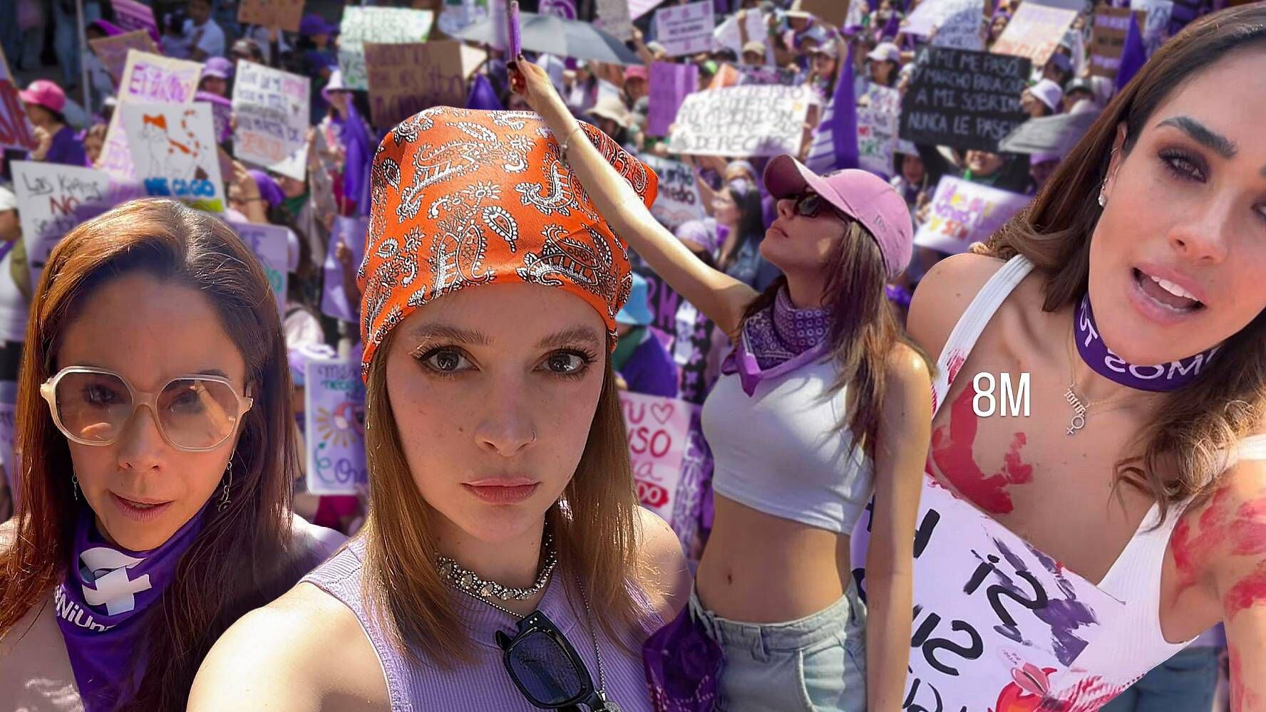 De Imelda Tuñón a Paola Rojas, celebridades que fueron a la marcha 8M en CDMX: ‘Pedimos justicia’