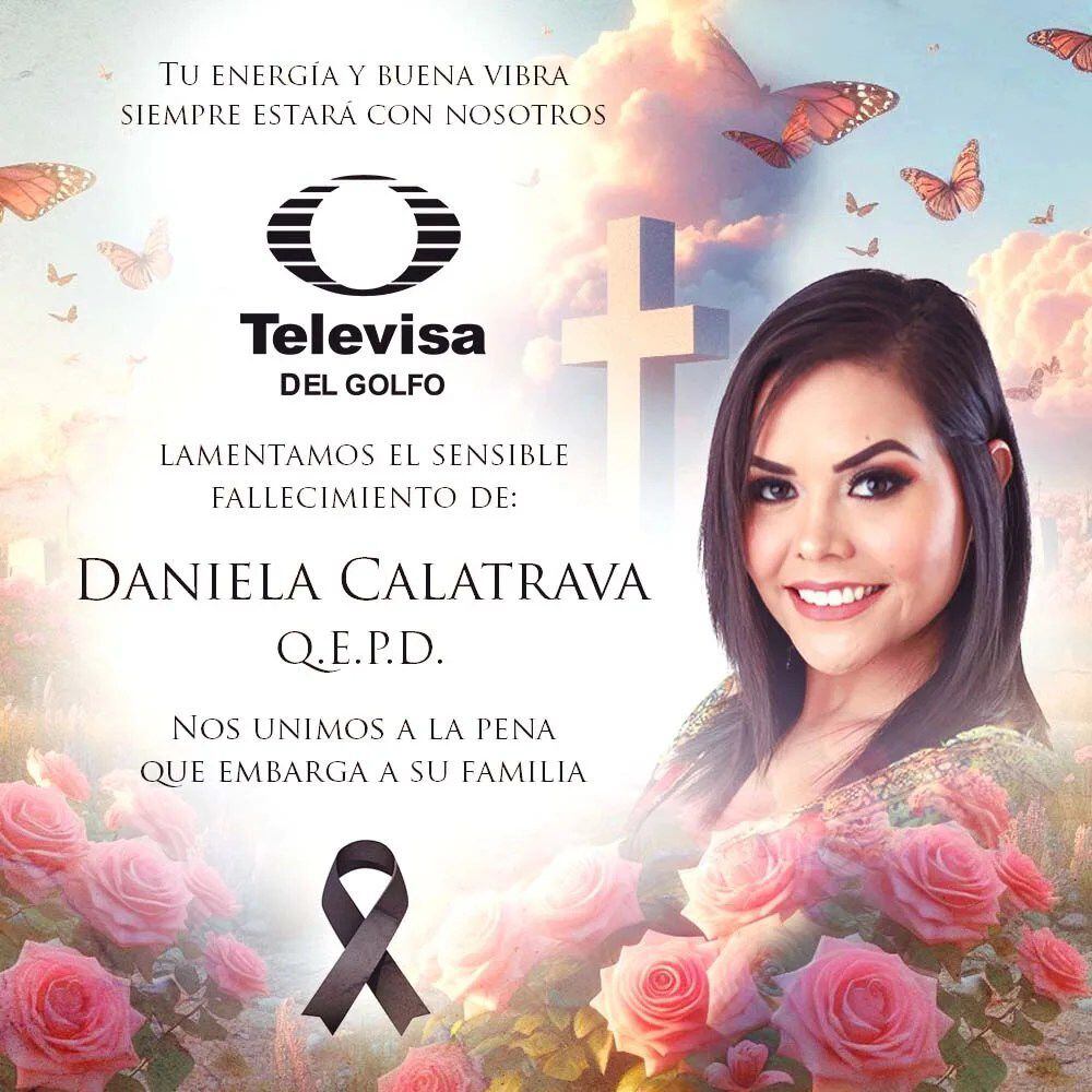 Televisa del Golfo confirmó la muerte de Daniela Calatrava. (Foto: Facebook / Televisa del Golfo).