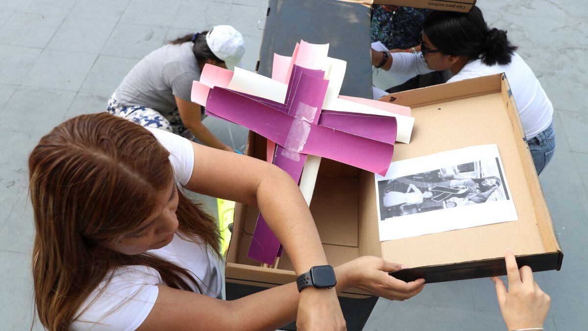 Madres buscadoras protestan en Chiapas por las desapariciones y feminicidios en el estado. (Foto: EFE)
