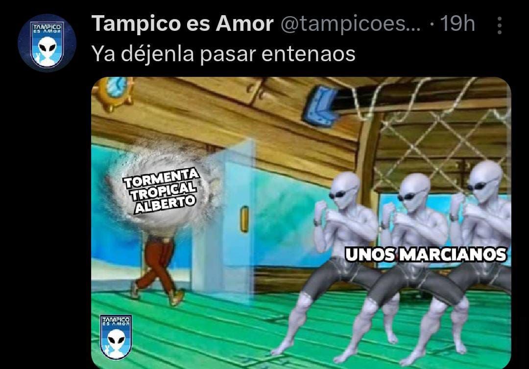 Los aliens presuntamente defienden Tamaulipas de los huracanes. (Captura: Redes sociales)