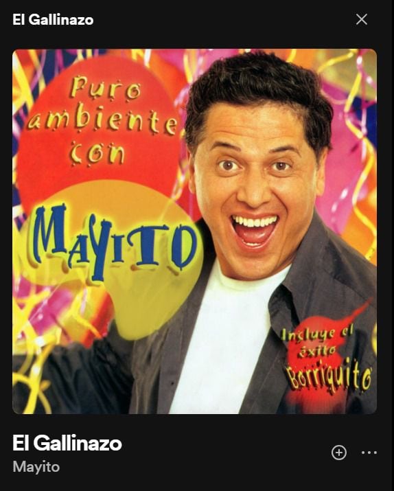 La canción de 'El Gallinazo', de Mayito, está en plataformas como Spotify. (Foto: Spotify)