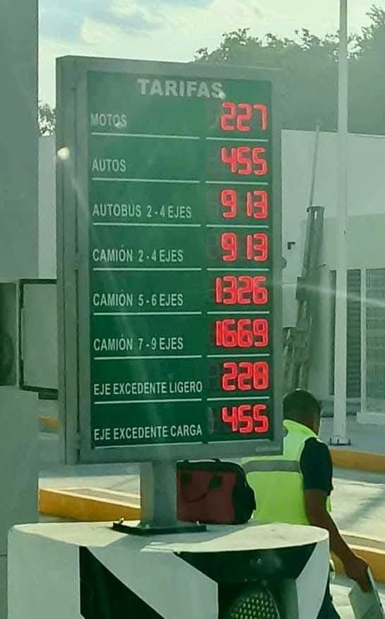 El tramo de 86.5 kilómetros tiene un costo de 455 pesos para vehículos ligeros.  