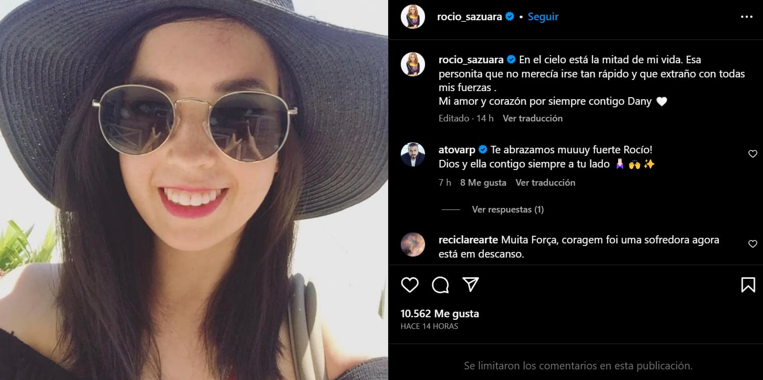 La hija de Rocío Sánchez Azuara murió de lupus.(Foto: Captura de pantalla)