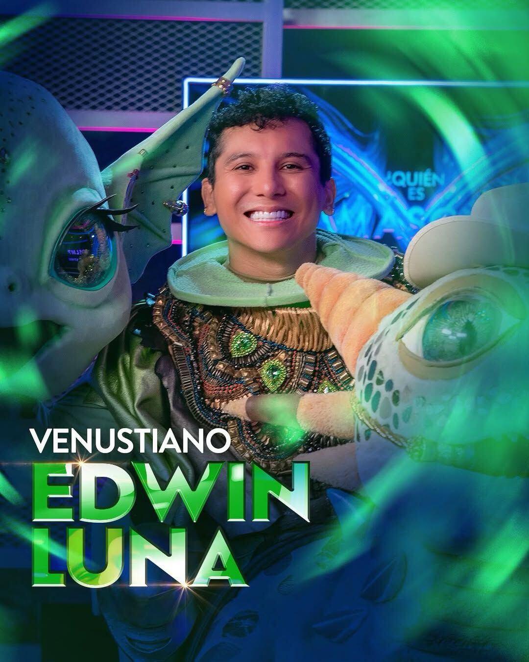 Edwin Luna era el extraterrestre Venustiano  en 'Quién es la máscara' 2024. (Foto: @quieneslamascara).