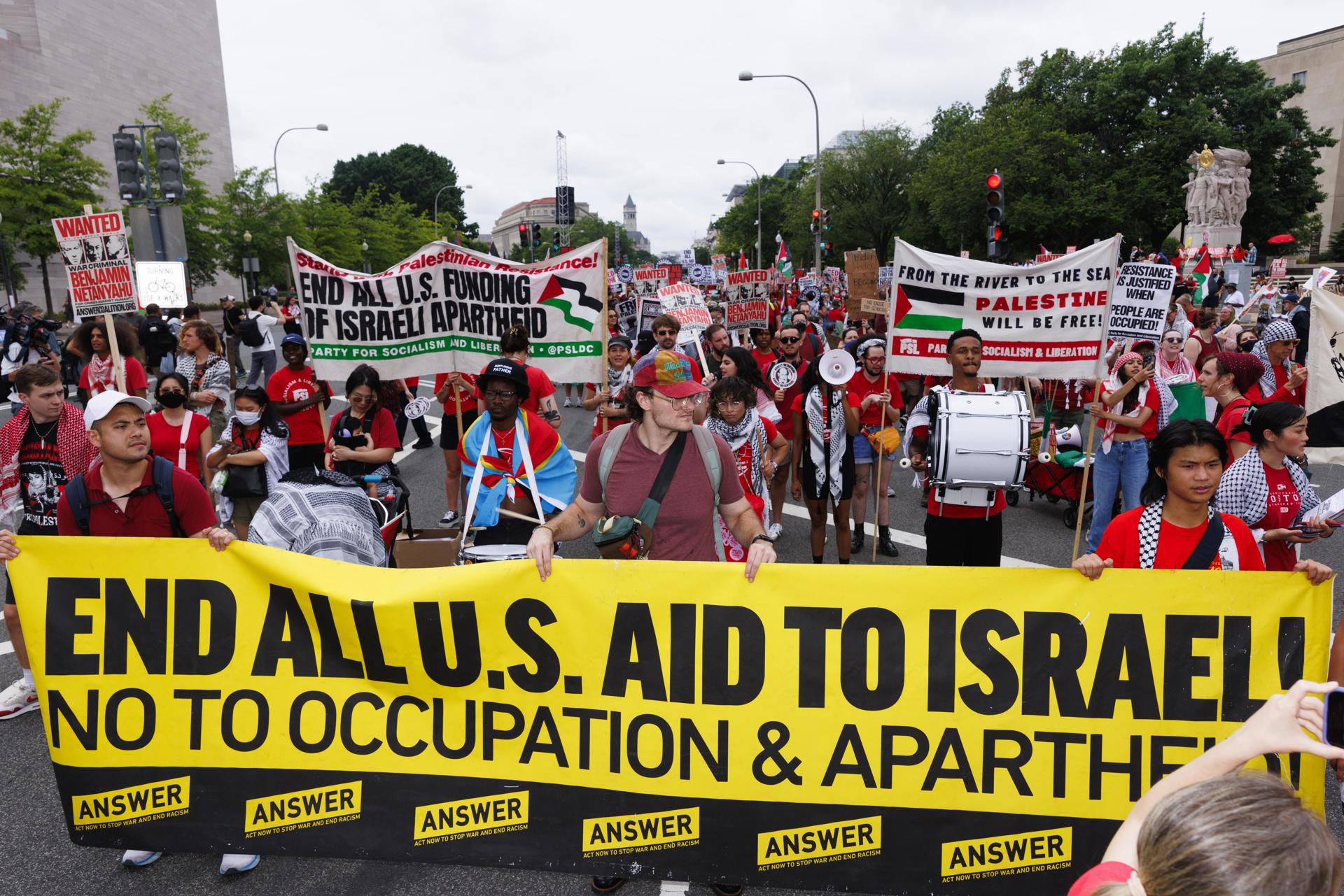 Israel se enfrenta a la presión internacional por la guerra en Gaza; autoridades y civiles piden que termine la ocupación, el apartheid y el exterminio de israel en Palestina.