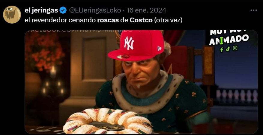 Memes de la tradicional rosca de Reyes y la reventa de roscas del Costco. (Foto: Redes sociales)