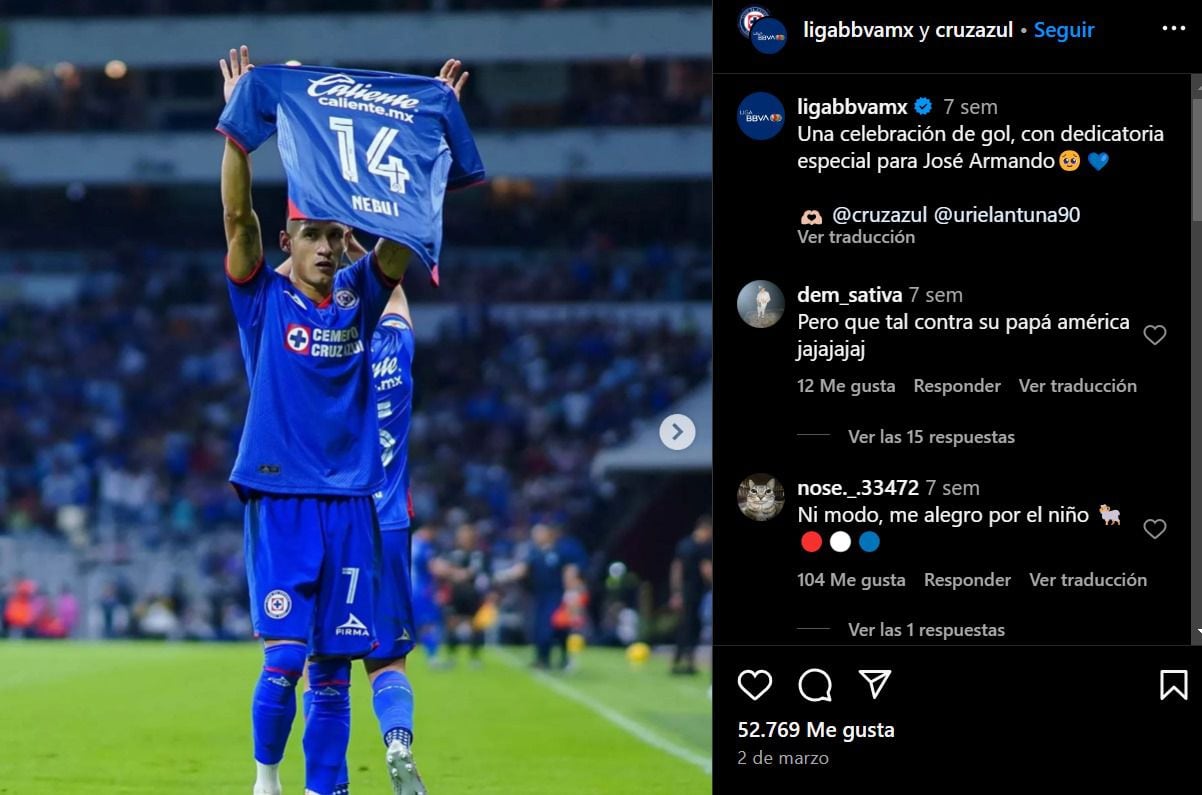 Publicación de la Liga BBVA MX en Instagram. (Foto: Captura de pantalla)